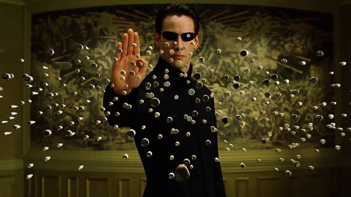 Scene from The Matrix for Matrix movies in order post.